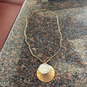 Fashion necklace with 2 large medallions